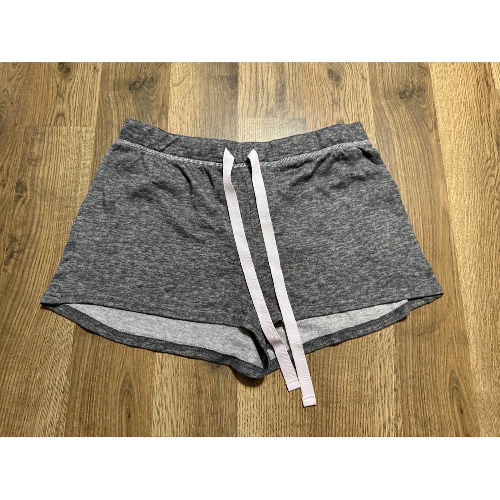 Laura Ashley Shorts Womens Size M Gray Pajama Shorts Drawstring Lounge Sleepwear
